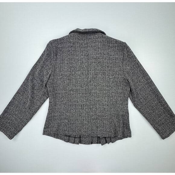Kim Rogers Gray Tweed Blazer Jacket Women’s Size 12 Classic Fit Dress Career - Picture 5 of 12